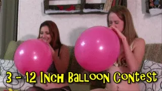 3 - 12inch Balloon Contest - - Vivian Ireene Pierce and Madalynn Raye