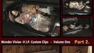 Wonder Vivain - - V.I.P Custom Clips Volume 1. Full Video. 2 Scenes, In door and out door Bondage, Spandes, Rope Hogtie, Large ball gag, tape gag, and Shrink-wrap!