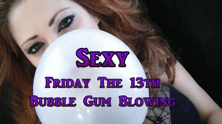 Sexy Friday The 13th Bubble Gum - HD - Vivian Ireene Pierce, Pantyhose Body Stocking, Large Bubbles!