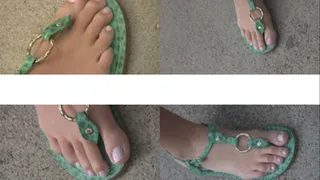 Green Flat Sandal Long Toes Super Star Part 3