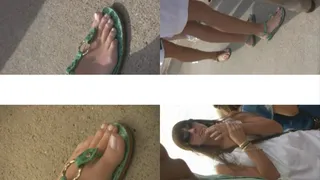 Green Flat Sandal Long Toes Super Star Part 2