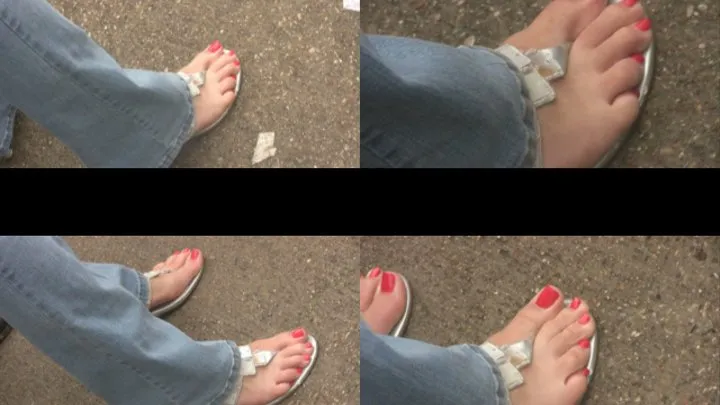 HOTNESS Part 2 - Red Toes in Sandals