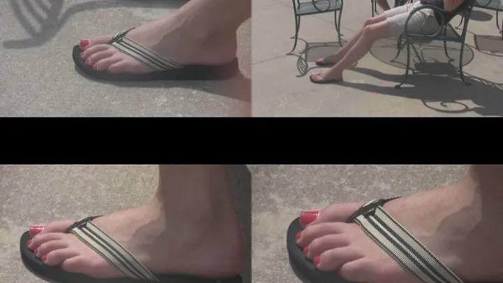 Absolute PERFECTION Red PEDICURE on Brunette HOTNESS PART 2 OMFG!