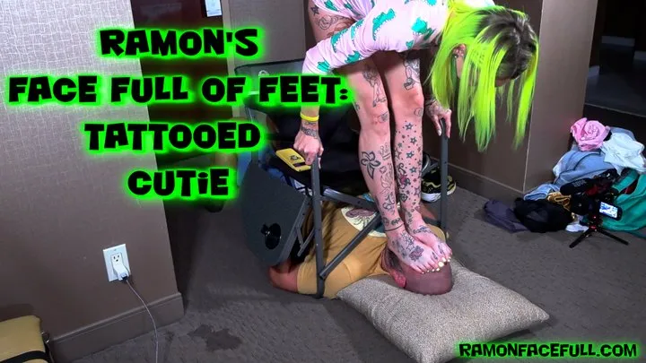 Ramon's Face Full of Feet: Tattooed Cutie!