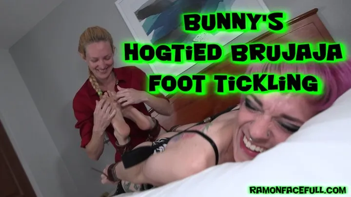 Bunny's Hogtied Brujaja Foot Tickling!