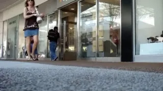 Candid women walking at mall