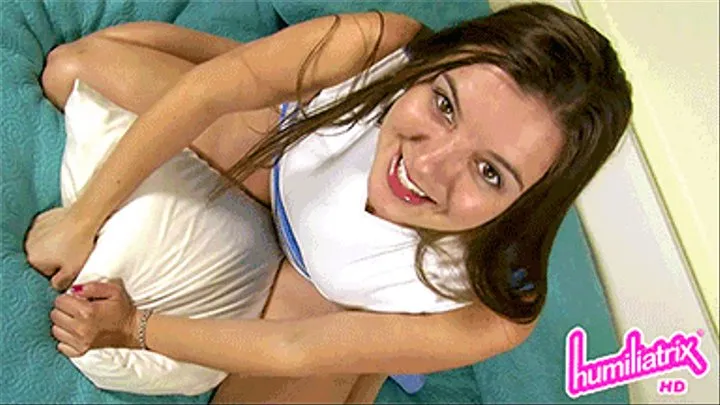 You Are Humiliatrix Cheerleader Becky's Panty-Face Pillow Humping Dork