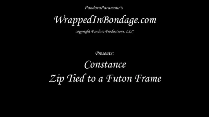 Constance Ziptied to a Futon Frame