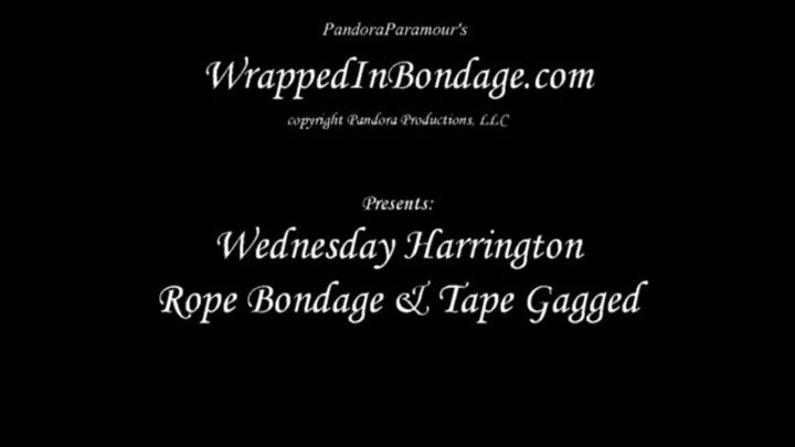 WEdnesday Harrington Rope Bondage & Tape Gagged