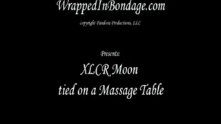 XLCR Moon tied on a Massage Table