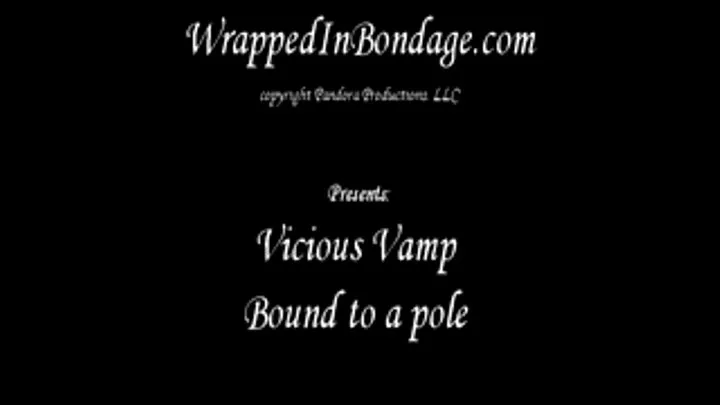 Vicious Vamp Bound to a Pole