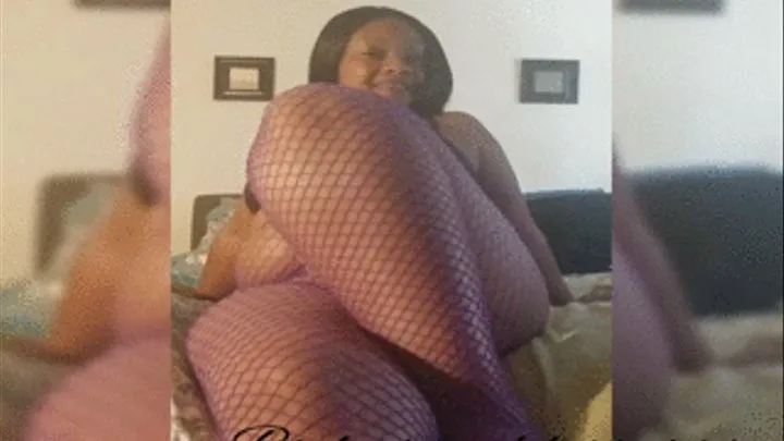 Purple fishnet fetish