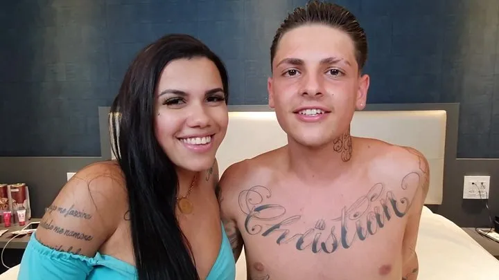 TABOO KISSES TATTOOED COUPLE - VOL #14 - NEW TATTOOED GIRL KEROLYNE LINS AND PAUL CUCCIOLO - NEW MF JAN 2019 - CLIP 1 - Never Published