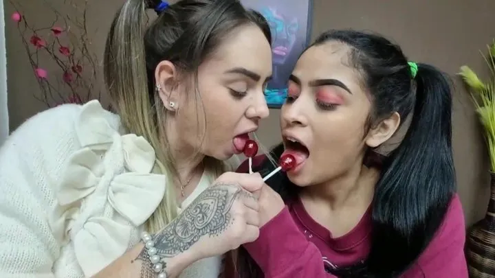 TABOO KISSES - LOLLITAS' KISS GAME - VOL # 507 - SOL x CATITA LOLLIPOP - NEW MF SET 2022 - CLIP 03 - Exclusive Girls MF Video - NEVER PUBLISHED