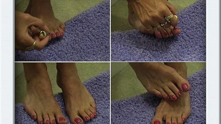 Medium pink pedicure