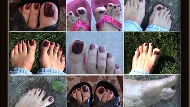 The adventures of cute red painted toes