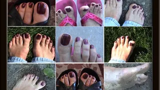 The adventures of cute red painted toes