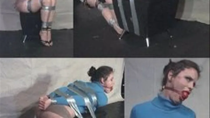 Molly duct taped in blue