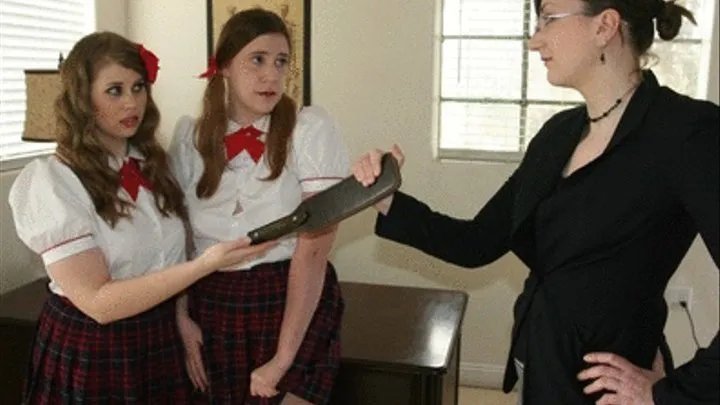 Schoolgirl Punishment For Christy Cutie & Alex Reynolds By Headmistress Pandora Blake - Part 2