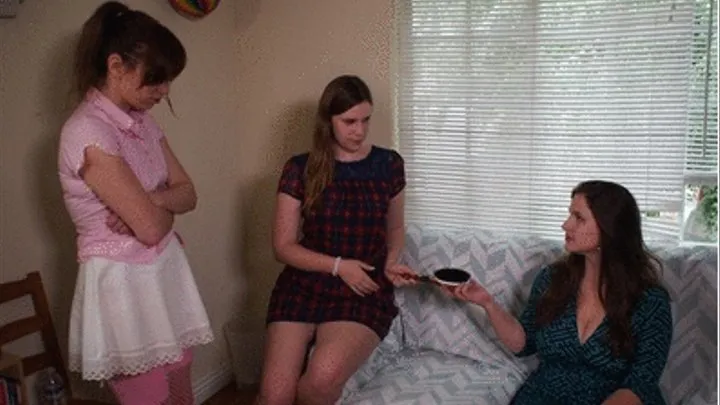 Taking Sides: Ava Spanked By Her Stepmom While Her Step-Sister Watches!