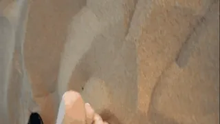 Kasie's foot play in the desert