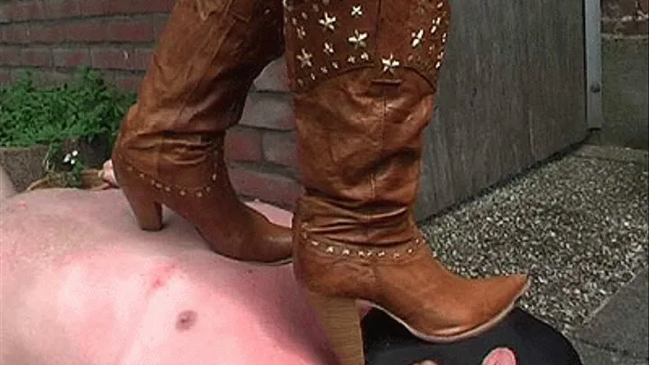 High Heels Brown Boots Terror - 3