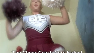 Blond, Blue-Eyed Cheer Coach Strips & is practically Begging for a Big Load as she Masturbates Naked for you!