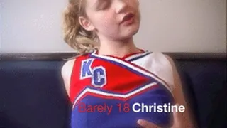Sexy Young Christine Fingers her Tasty Sweet Cheerleader Asshole