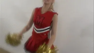 21Y/O Ariel Cheers in Full Uniform, Bottomless & NAKED - Shout Out Those Cheers! ANAL Too!