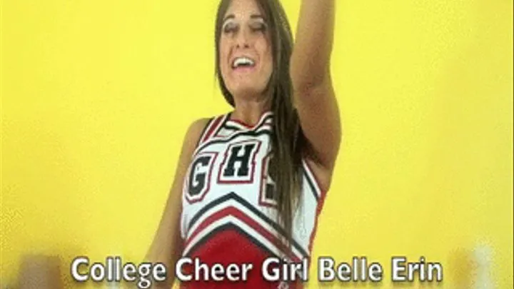 Treat Yourself to Belle! College Cheerleader Stripping to her Bra & Panties!