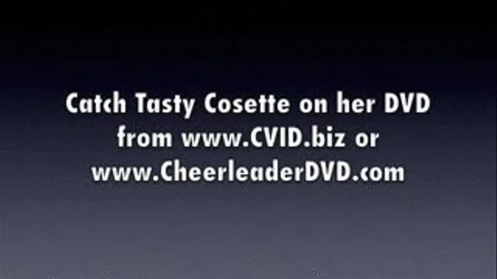 Cosette Shows Us Her Bare Pink Cheerleader Ass and Pussy!