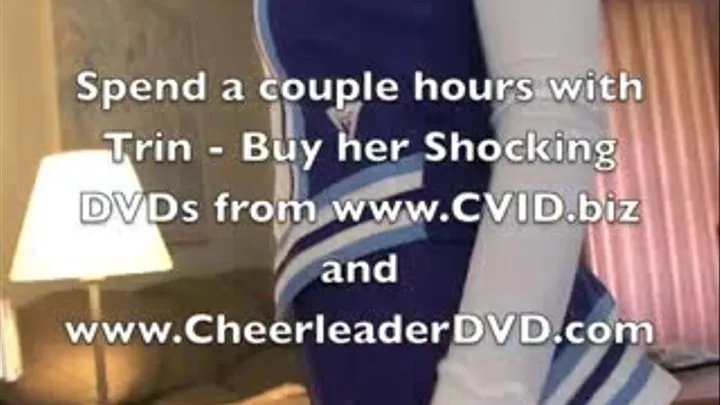 Before Trin Strips NAKED - She Dances in her Cheerleading Uniform!