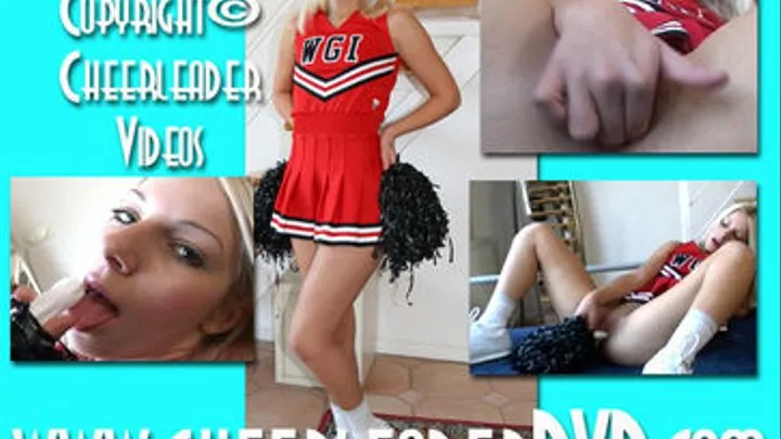 Dream Blond Debbie Spreads and Finger-Reams Her Bare-Shaven Cheerleader Snatch!