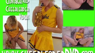 19Y/O Blond Deserie Finger-Fucks Her Cheerleader Pussy In Full Uniform! Spread Cheer Pink!