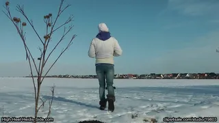 Luna with UGG Boots in the Snow 2