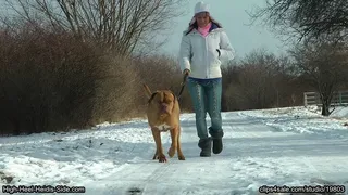 Luna with UGG Boots in the Snow 1