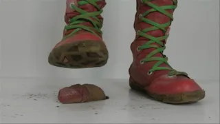 Kimberly kicks the Cock flatly with her old Boots 2