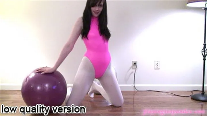 Exercise Ball Playing in my Pink Leotard [dialup]