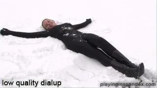 Black Catsuit Snow Angel [dialup]
