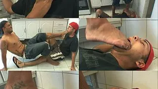 DOMINATING SLAVE IN THE KITCHEN WITH MY FEET - ##NEW FK 2008## - CLIP 02