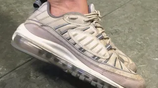 Naughty cock-games with Helen and her Nike Air Max 98 in the office