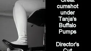 Great cumshot under Tanja's Buffalo highheels - Director's Cut