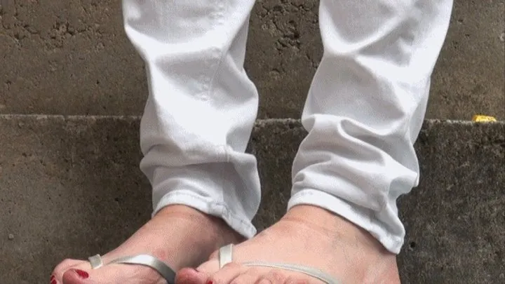 There's only a thin rubber sole between her foot and my penis - Cam 2