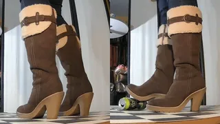 Sexy cruel knee-high boots vs penis - Cam 5