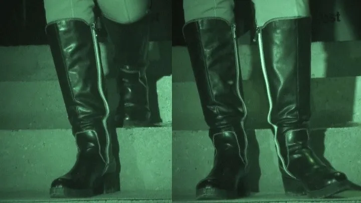 Hosed down on the stairs under Tanja's boots - Cam 2