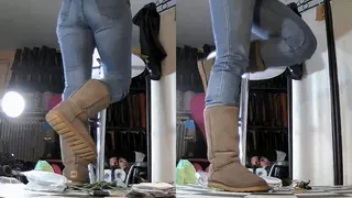 Squeezed out under the wide soles of her winterboots - Cam 5