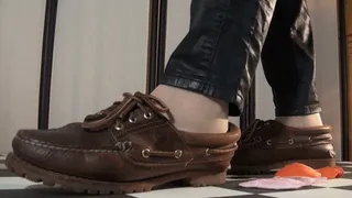 Tiny cock at the mercy of Tanja's merciless shoes - Cam 2