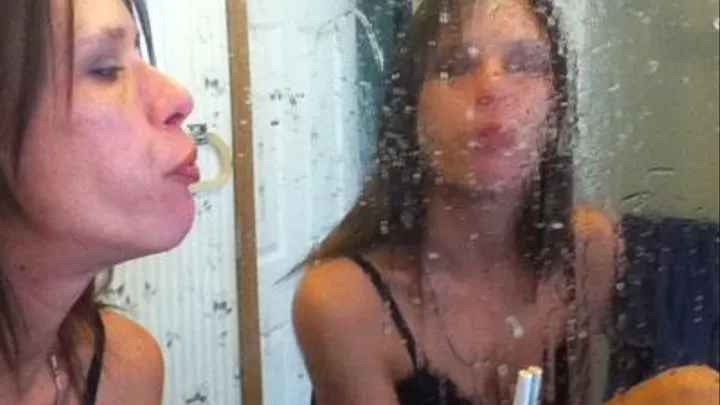 Sexy Lingerie bathroom Mirror Spit