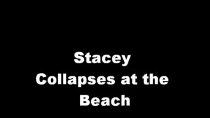 Stacey Collapses at the Beach