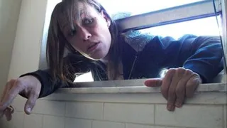 Stacey Locks Herself out, then gets Stuck In The Bathroom Window